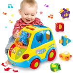 CAEGALKIMY Baby Toys for 1 Years Old Boys Girls Crawling Car Shape Sort Toys 6