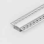 LED Aluminium Profile w/ Cover & End Caps LEDBRITE 2M / 6.6FT Plaster In Channel