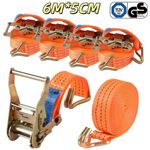4X Heavy Duty Ratchet Ties Down Straps 50mm 6Meter Lashing Cargo/Luggage-4000KG