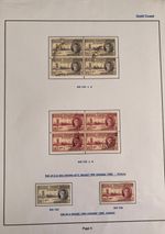 Stamps Gold Coast  GVI Victory in Used Blocks of 4 + Definitives