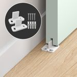 2 / 4 Pcs Floor Guides Swing Stop Pocket Door Guide Barn Floor Rails White New