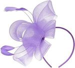 Large Feather Looped Fascinator Wedding Races Prom On Clip And Headband