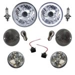 Smoked tinted light kit for Land Rover Classic Defender SVX front grille lamps