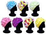 CHEX Lily Polyester Elasticated Swimming Hat Flower Petal Plain Multicoloured