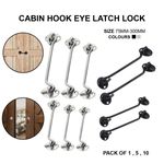 Cabin Hook And Eye Latch Lock Shed Gate Door Stainless Steel Catch Silent Holder