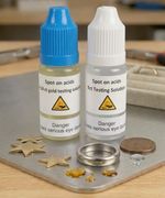 9ct Gold, 14ct-24ct Testing Acid Solution Kit Fluid 10ml+10ml Tester Fast Free