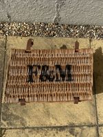 Fortnum & Mason F&M Small Wicker Storage hamper 43cm x 27cm x 20cm (approx) 