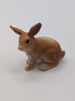 Schleich WHITE & BROWN RABBIT Bunny Retired Animal figure 13827