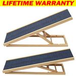 Freestanding Adjustable Heights Pet Dog Non-Slip Puppy Ramp Carpet Stair Home