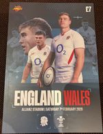 Rugby 6 Nations England V Wales 7/02/2026 Official Programme In Mint Condition