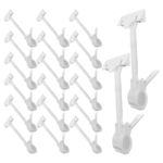 Retail Merchandise Clip Holders White Plastic Strong Clamp for Store Use