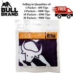 NEW Bull Brand Ultra Slim 5.3mm Filter Tips 450 Tips a bag Resealable  1 4 10 20
