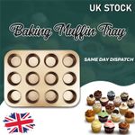 12 Cup Non Stick Muffin Tray Cupcake Baking Tin Pan Oven Bakeware Bun Cake Mould