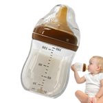 Glass Baby Bottle 160ml Natural Baby  Bottle With Breast-Like Nipple 0-6 Months