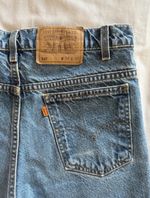 Vintage Levi's Orange Label Frayed Hem BlueShorts Made in USA - W33