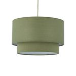 Modern Sage Green Cotton Ceiling Light Shade Easy Fit Pendant Lampshade