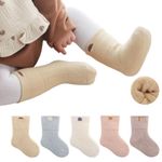 2 Pairs Newborn Socks Thermal Cotton Winter Baby Ankle Socks For 0-3Y Girls Boys