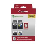 Canon PG540 CL541 CMYK PVP Std Ink Cartridge +  Free Photo Paper Original