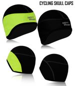 Cycling Skull Cap Winter Under Helmet Cycle Windstopper Thermal One Size Black