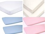 2 x Junior Bed -Toddler Bed Fitted Sheets - 100% Cotton Jersey Sheets - 160 x 70