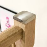 Nickel Flat Newel Post Cap for 90mm Newel, Full & Half Cap