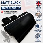 Tambour Door ( Roller Door ) Campervan Motorhome Quality MATT BLACK finish