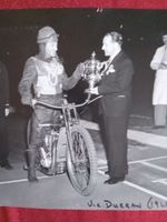Vintage " Speedway Motorcycle Print/ Photo " Vic Duggan" 1948