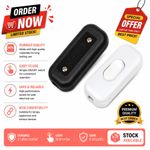 6AMP in LINE ROCKER - TORPEDO SWITCH TABLE LIGHT LAMP WHITE 2 CORE