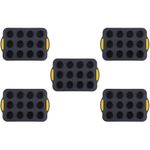 Set of 5 Silicone Cake Molds for Baking Muffin Tin Cupcake Pan Deep