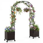 200cm Garden Arch Trellis with 2 Planter Boxes