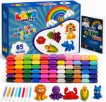 Air Dry Clay for Kids - 65 Colours , 8 Tools & Booklet , DIY Craft Set Ages 3+