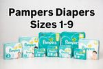 Pampers Swaddlers- Active Baby Diapers Sizes 1-9 New Sealed Absorbs, Wholesale