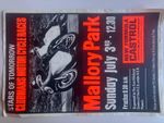 Motorsport 1960's 15" x 10" Mallory Park CLUBMANS MOTOR CYCLE RACES poster