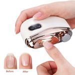 2 in 1 Electric Nail Clipper with LED Rechargeable Nail File Trimmer & Polisher