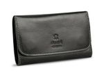Pure Leather Tobacco Pocket Pouch to Hold Upto 50g Bag With Pocket (Black)