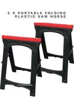 2 x Trestles Portable Folding Plastic Saw Horse Max Load 200kg