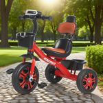 Kids Tricycle for 2-5 Years Old, Kids Trike with Basket and Removable Pedal UK