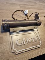 Vintage Antique Style Led Gents toilet Wall mounted Sign 1920s 1930s Replica