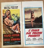 2 X Jess Franco Film Poster Original Locandina Erotic Sexy Prison Euro Trash