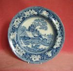 Rogers Fallow Deer Pearlware Blue Transferware Soup c.1820