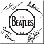 The Beatles Signed Drum 75mm x 75mm steel fridge magnet