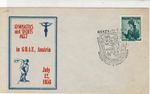 Austria 1956 Gymnastics + Sports Meet Slogan Crest Cancel Stamps Cover ref 22133