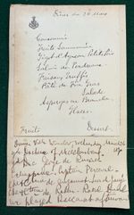 Grand Duke George Russia Mecklenburg Antique Menu Guest List Villa Winslow 1890