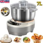 Electric Dough Mixer 7L Home Auto Kneading Dough Maker with Ferment Function UK