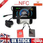 E-Bike 24V-72V 4" LCD Colorful Display Power Speed Meter Gear Control w/NFC UK