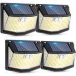 248LED Solar Powered PIR Motion Sensor Light Outdoor Garden Security Wall Lights