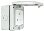 EXTERNAL OUTDOOR MAINS POWER 13a SOCKET IP55 230v 240v decking patio shed garage