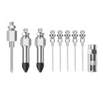 9Pcs Brand New Grease Gun Needle Nozzle Kit with Adapter Fitting Adapter Tool