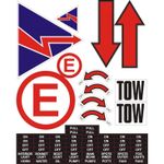 RMD Racing MSA Scrutineer Safety Decal Stickers Sheet Electrical Cut Off RD1919