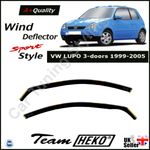 VW LUPO 3-door 1999-2005 2-pc Wind Deflectors HEKO Tinted